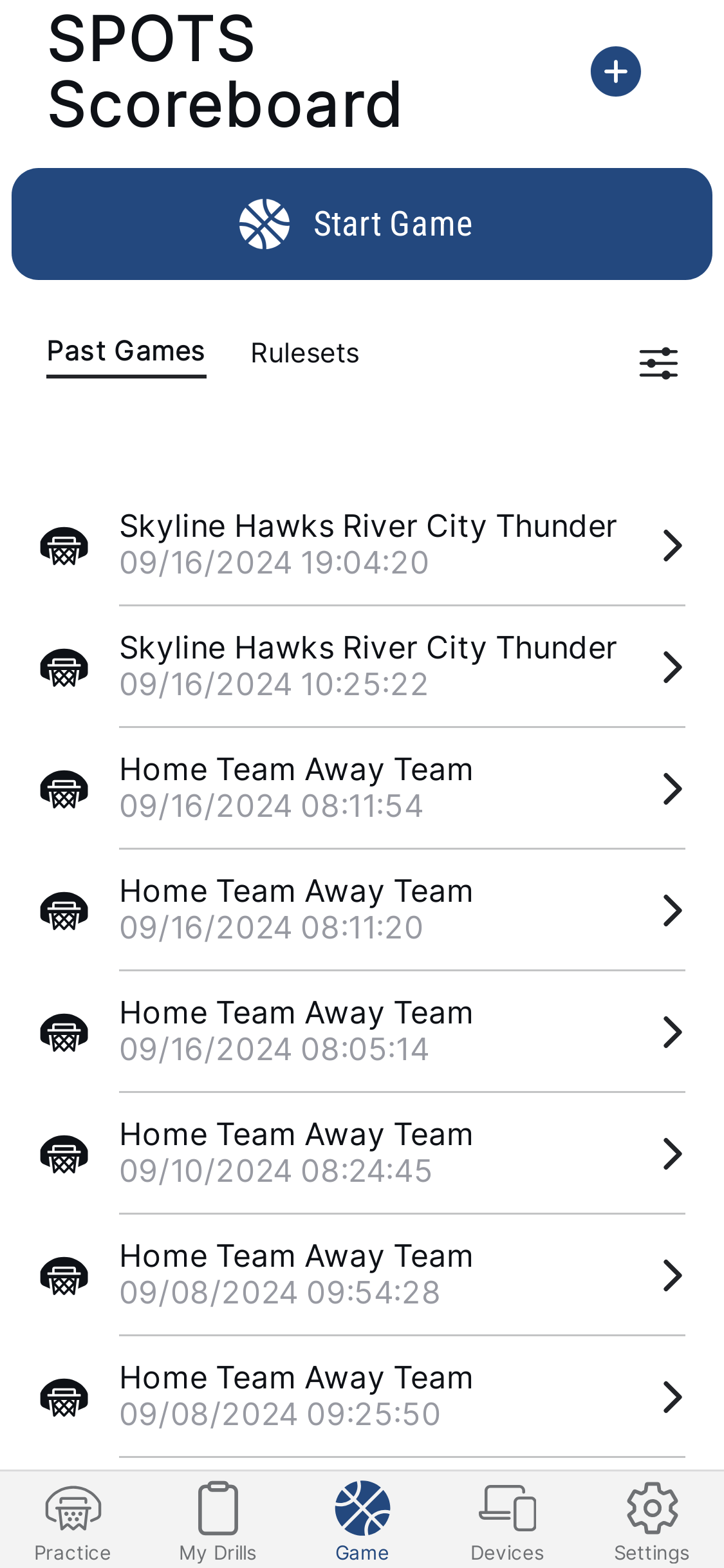 Starting a game - step 1